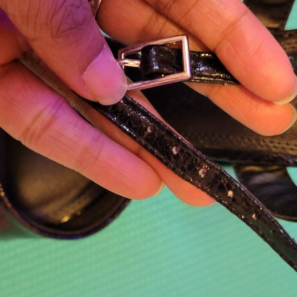 ASOS DESIGN Pluto platform heeled shoes in black snake - Picture 4 of 11